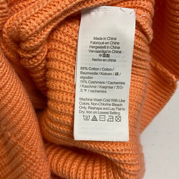 J. Crew Women's Cashmere Blend Melon Orange Halter Sweater Tank Size M - Picture 8 of 9